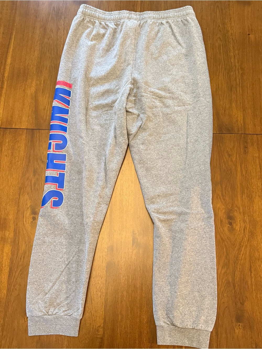 Pel Athletic Light Gray Jogger Pants with Blue & Red Graphic